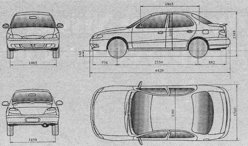 Hyundai accent чертеж