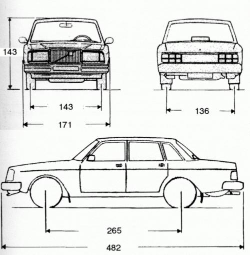 Чертеж вольво 850