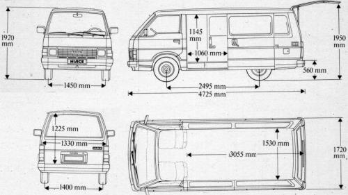 Toyota hiace габариты