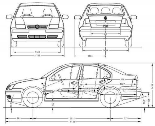 Размер фольксваген. Габариты Фольксваген Джетта седан. Volkswagen Bora 2005 чертеж. Фольксваген Джетта габариты кузова. Фольксваген Джетта 4 габариты.