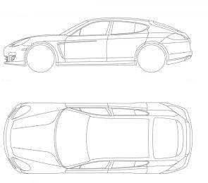 Порше панамера чертеж