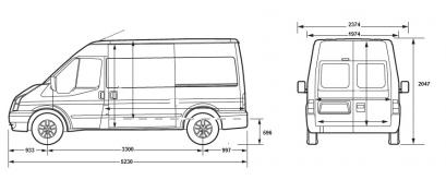 Ford transit drzwi