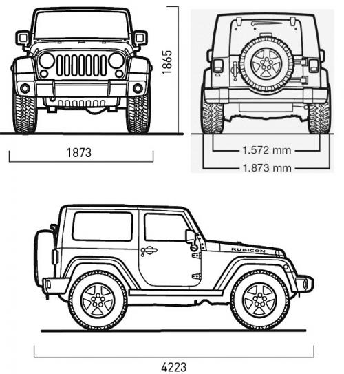 Jeep Wrangler III Rubicon 3d • Dane techniczne