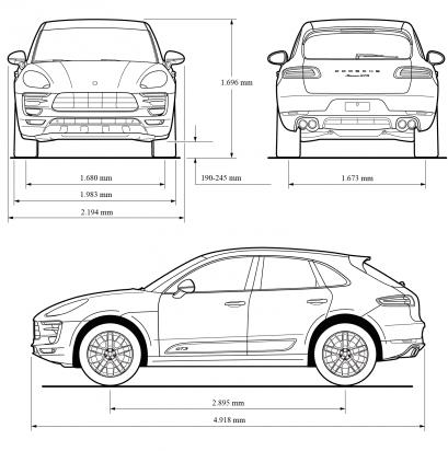 Porsche cayenne s чертеж