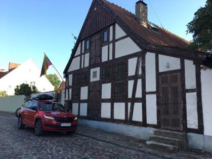 #skodacyclingadventure #test #lithuania #skoda #welovecycling #kodiaq #baltic #sea #oldtown