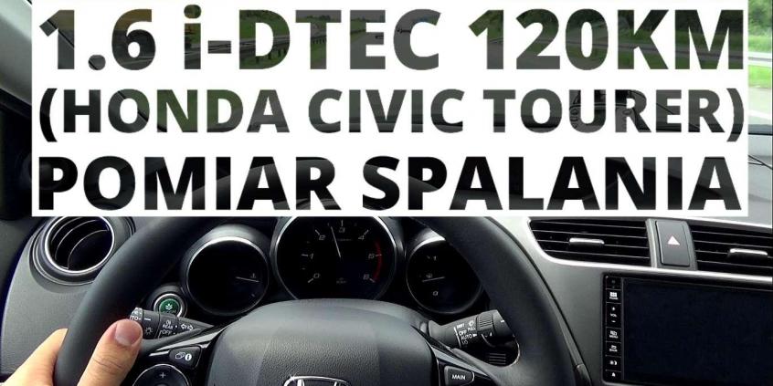 Honda Civic Tourer 1.6 i-DTEC 120 KM (MT) - pomiar spalania