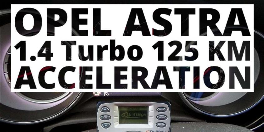 Opel Astra 1.4 Turbo 125 KM (MT) - przyspieszenie 0-100 km/h