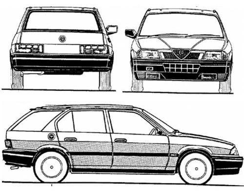 Szkic techniczny Alfa Romeo 33 II Kombi