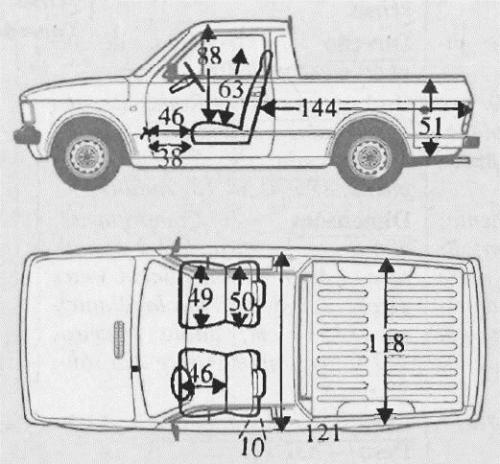 Szkic techniczny Fiat Fiorino I