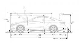 Mercedes E 500 Coupe Facelifting - szkic auta - wymiary