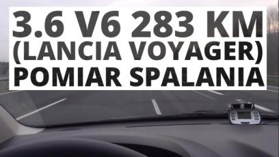 Lancia Voyager 3.6 V6 283 KM (AT) - pomiar spalania 