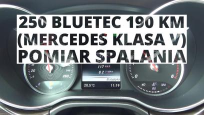 Mercedes-Benz Klasy V 250 BlueTEC 190 KM - pomiar spalania