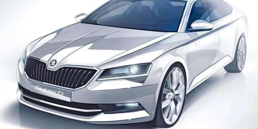 Nowa Skoda Superb na pierwszym szkicu graficznym