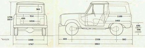 Szkic techniczny Ford Bronco I