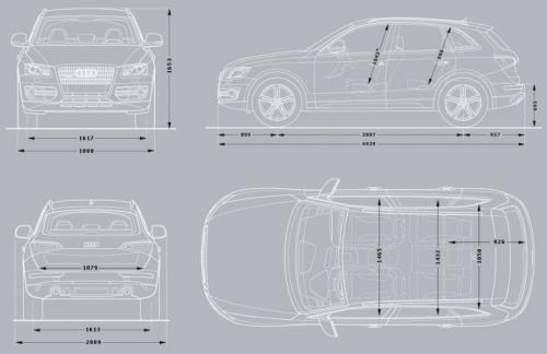 Szkic techniczny Audi Q5 I SUV