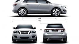 Saab 9-4X Concept - szkic auta - wymiary