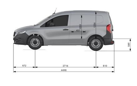 Szkic techniczny Mercedes Citan W420 Furgon