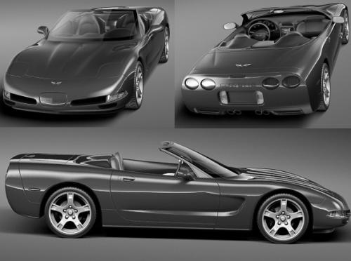 Szkic techniczny Chevrolet Corvette C5 Cabrio