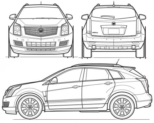 Szkic techniczny Cadillac SRX II