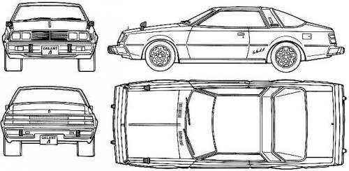 Szkic techniczny Mitsubishi Galant II