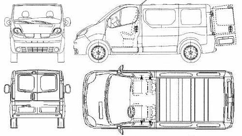 Szkic techniczny Nissan Primastar