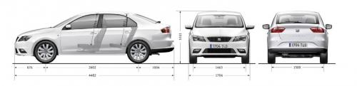 Szkic techniczny Seat Toledo IV Liftback Facelifting