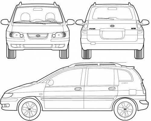 Szkic techniczny Hyundai Matrix