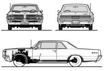 Szkic techniczny Pontiac GTO I Coupe