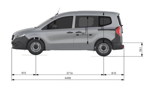 Szkic techniczny Mercedes Citan W420 Tourer