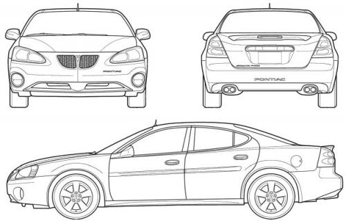 Szkic techniczny Pontiac Grand Prix VII